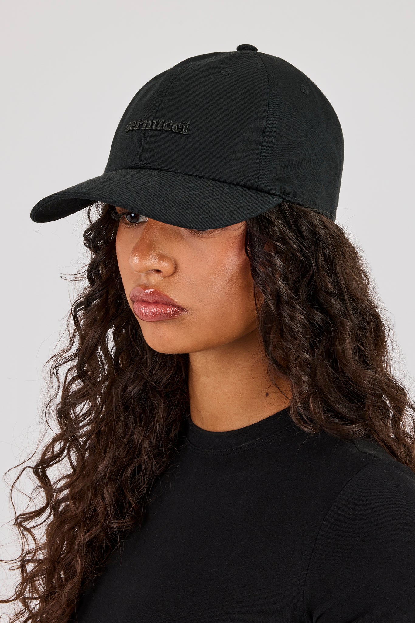 Bestickte Logo-Kappe für Damen – Schwarz
